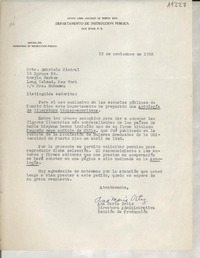 [Carta] 1953 nov. 16, San Juan, Puerto Rico [a] Gabriela Mistral, Rosyln [i.e. Roslyn] Harbor, Long Island, New York, [EE.UU.]