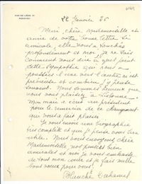 [Carta] 1936 ene. 22, Paris, [Francia] [a] [Gabriela Mistral]
