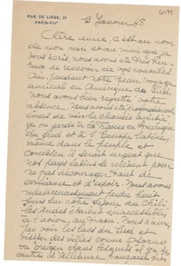 [Carta] 1948 janv. 13, Paris, [Francia] [a] [Gabriela Mistral]