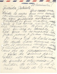 [Carta] [1943?] nov. 18, [Chile] [a] Gabriela [Mistral]
