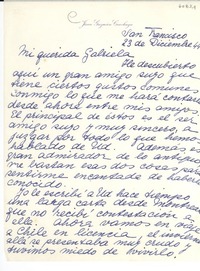 [Carta] 1944 dic. 23, San Francisco, [EE.UU.] [a] Gabriela [Mistral]