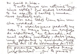 [Carta], 1977 oct. 22 Buenos Aires, Argentina <a> María Luisa Bombal