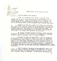[Carta], 1971 jun. 17 Montevideo, Uruguay <a> María Luisa Bombal