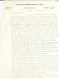 [Carta] 1948 mayo 2, Santiago [a] Gabriela Mistral
