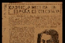 Gabriela Mistral en España es celebrada