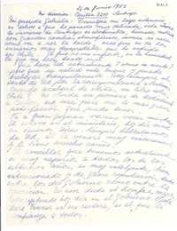 [Carta] 1953 jun. 24, Santiago, [Chile] [a] Gabriela [Mistral]