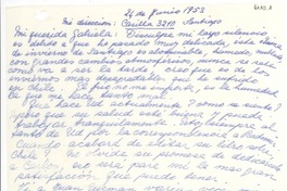 [Carta] 1953 jun. 24, Santiago, [Chile] [a] Gabriela [Mistral]