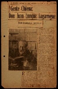 Gente chilena Don Juan Enrique Lagarrigue