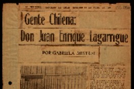 Gente chilena Don Juan Enrique Lagarrigue