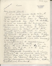 [Carta] [1954], [San Isidro], [Argentina] [a] Gabriela [Mistral]