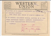 [Telegrama] 1954 ago. 15, Santiago, [Chile] [a] Gabriela Mistral y Doris Dana, Spruce St Roslyne Harbour [i.e. Roslyn Harbor], N.Y., [EE.UU.]