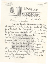 [Carta] 1950 mar. 5, [México D.F] [Chile] [a] Gabriela Mistral