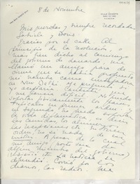 [Carta] 1953 nov. 8, [San Isidro, Argentina] [a] Gabriela Mistral