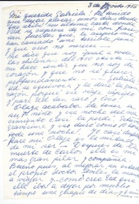 [Carta] 1950 ago. 3, [Santiago] [a] Gabriela Mistral