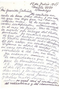 [Carta] 1951 jul. 12, Santiago [a] Gabriela Mistral