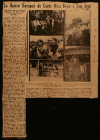 La ilustre huésped de Costa Rica llega a San José