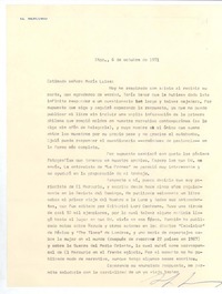 [Carta], 1971 oct. 6 Santiago, Chile <a> María Luisa Bombal