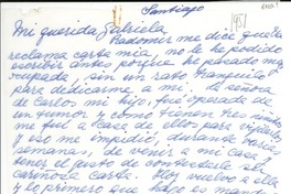 [Carta] 1951, Santiago [a] Gabriela Mistral