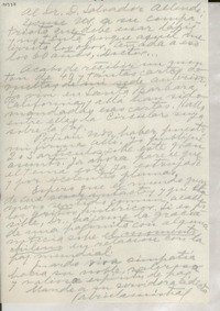 [Carta] [a] Salvador Allende