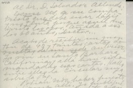 [Carta] [a] Salvador Allende