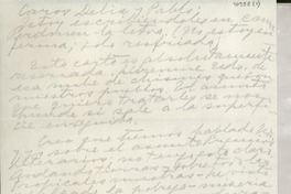 [Carta] [a] Delia del Carril y Pablo Neruda