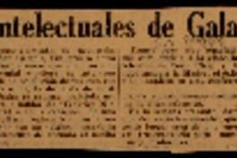 Nuestros intelectuales de gala