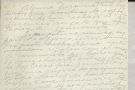 [Carta] [al] Ministro [de Relaciones Exteriores de Chile]