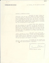 [Carta] 1952 ago. 30, La Habana, [Cuba] [a] [Gabriela Mistral]