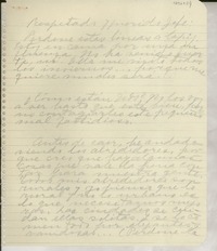 [Carta] [a su] Jefe [el Cónsul General de Chile en EE.UU.?]