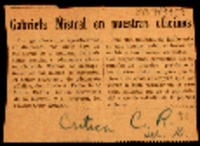 Gabriela Mistral en nuestras oficinas