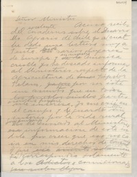 [Carta] [al] Ministro