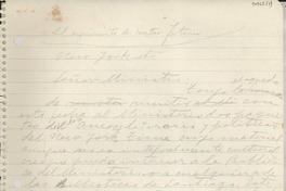 [Carta] [al] Ministro