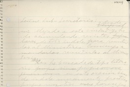 [Carta] [al] Subsecretario