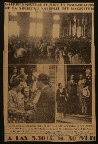 Gabriela Mistral preside la inauguración de la Sociedad Nacional del Magisterio