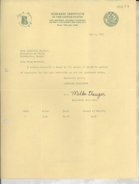 [Carta] 1944 May 1, New York [a] Gabriela Mistral, Petrópolis, Brasil