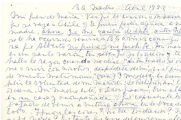 [Carta], 1973 abr. Buenos Aires, Argentina <a> María Urzúa