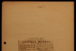 Gabriela Mistral