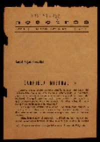 Gabriela Mistral Daniel Rojas González.