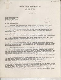 [Carta] 1946 May 15, New York, [EE.UU.] [a] Gabriella [i.e. Gabriela] Mistral, New York, [EE.UU.]