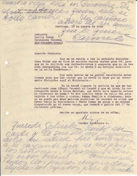 [Carta] 1943 ago. 13, Santiago [a] Lucila Godoy, Río de Janeiro, Brasil
