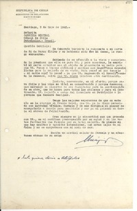 [Carta] 1943 mayo 3, Santiago [a] Gabriela Mistral, Petrópolis