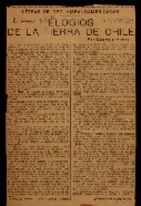 Elogios de la tierra de Chile