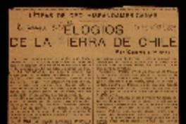 Elogios de la tierra de Chile