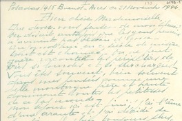 [Carta] 1944 nov. 21, Buenos Aires, [Argentina] [a] [Gabriela Mistral]