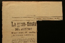 La gran fiesta del domingo el almuerzo, el desfile, los discursos, comentarios.