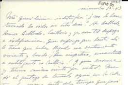 [Carta] 1945 jun. 30, [Puerto Rico] [a] [Gabriela Mistral]