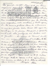 [Carta] 1946 abr. 19, [México] [a] Gabriela Mistral