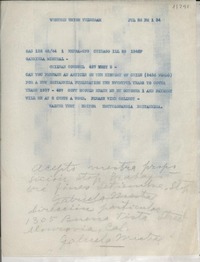[Carta] 1946 Jule 26, Chicago [a] Gabriela Mistral