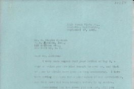 [Carta] 1946 Sept. 17, Monrovia, California, [EE.UU.] [a] H. Chapin Jackson, New York, [EE.UU.]