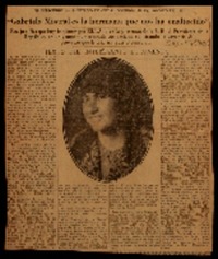 "Gabriela Mistral es la hermana que nos ha enaltecido" eso justifica que hoy hablemos por ella, dice la presentación a S. E. el Presidente de la República de un grupo numeroso de sus amigas, solicitando la urgencia del proyecto que le crea un cargo consular : texto del documento.